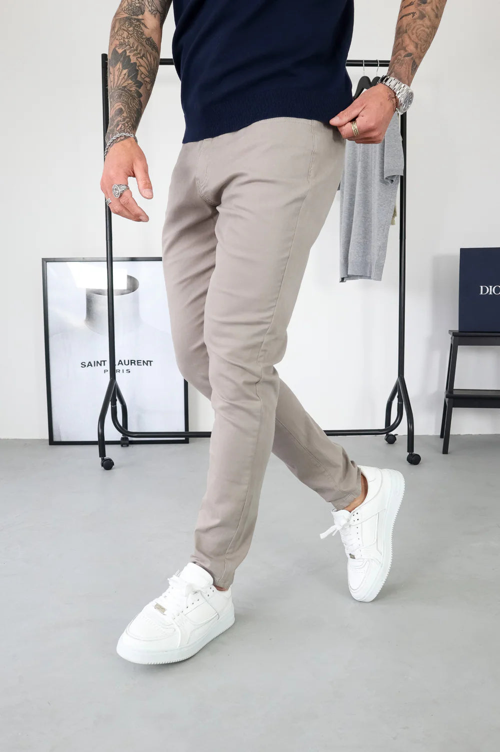 LAURENT GARDE CHINO PANT GREY