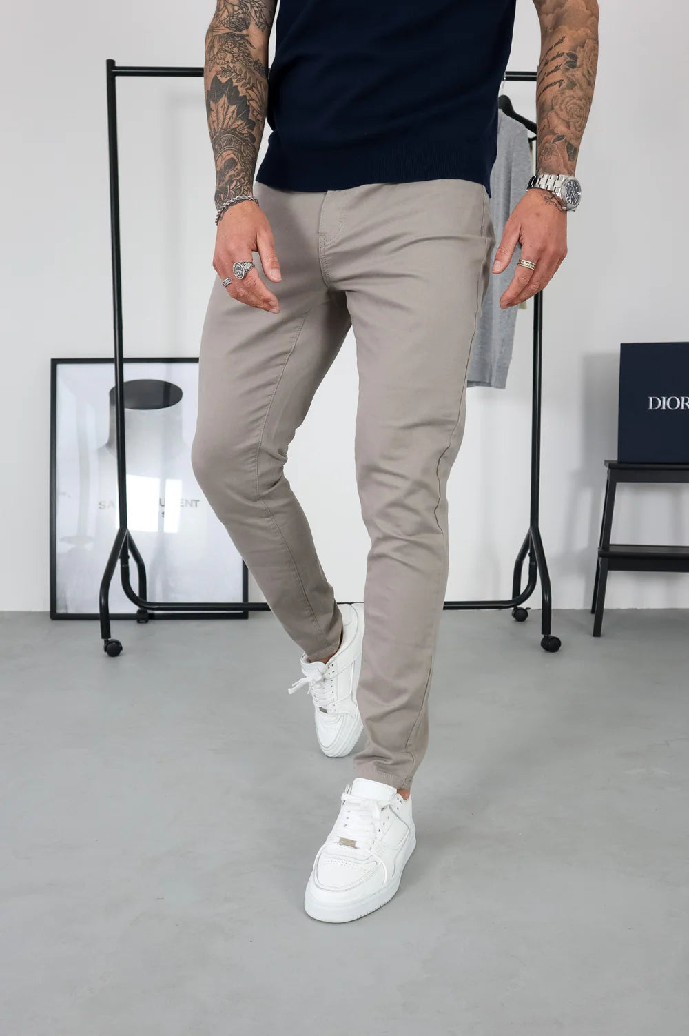 LAURENT GARDE CHINO PANT GREY