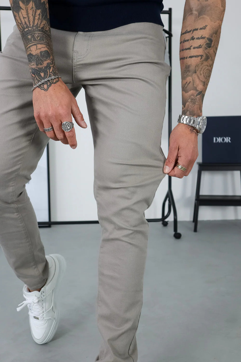 LAURENT GARDE CHINO PANT GREY