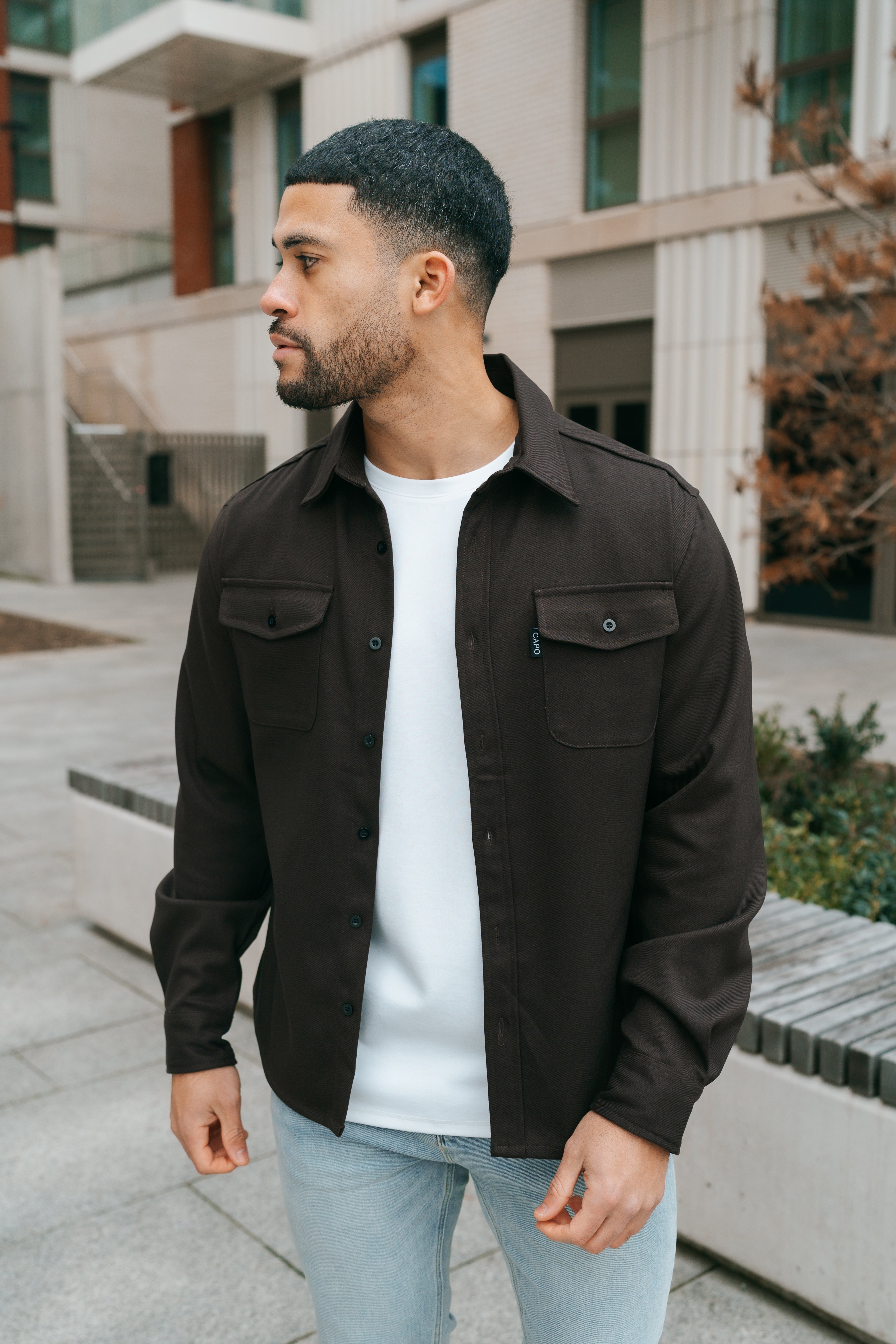 Laurent Garde Overshirt – Brown