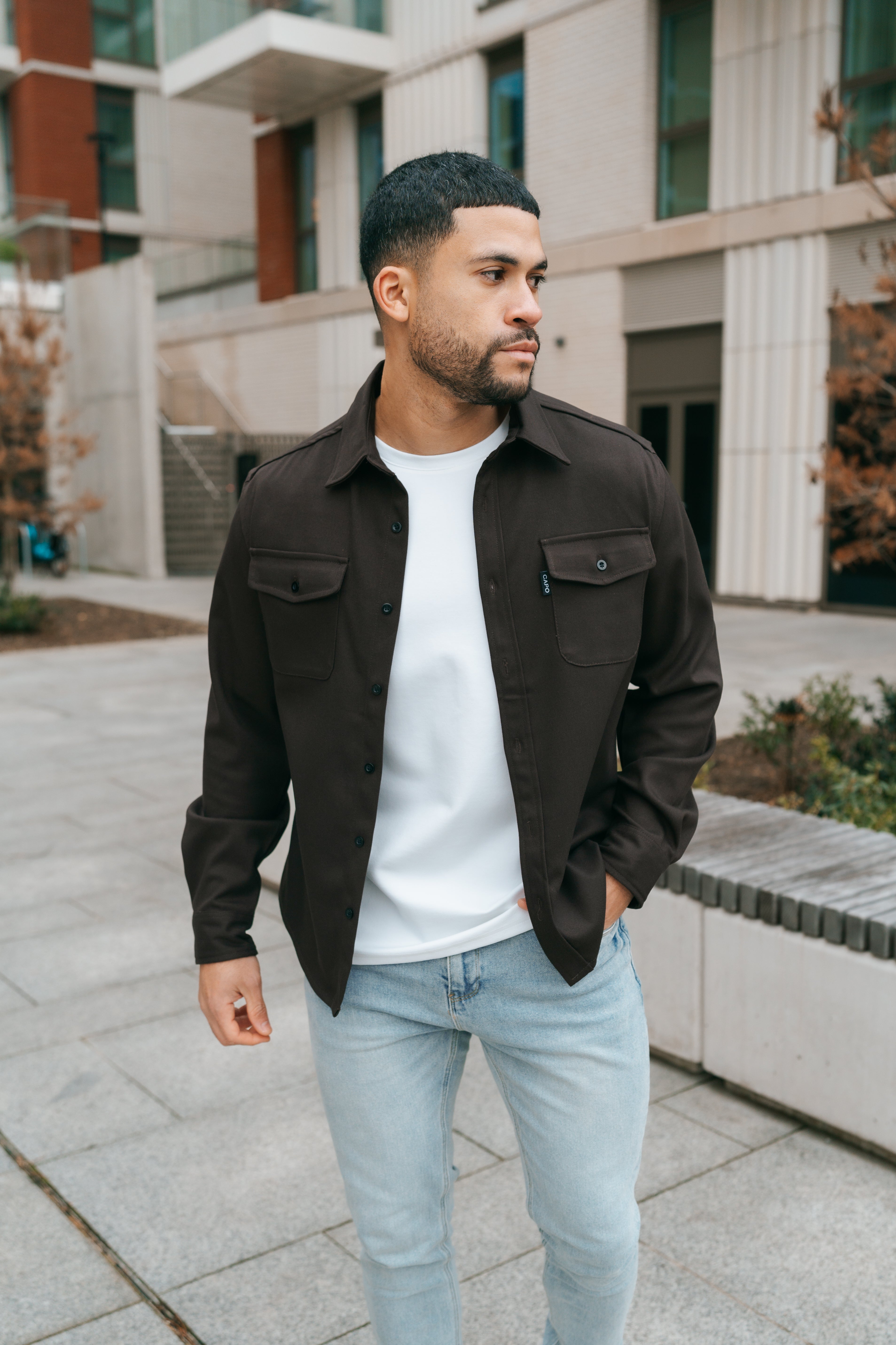 Laurent Garde Overshirt – Brown