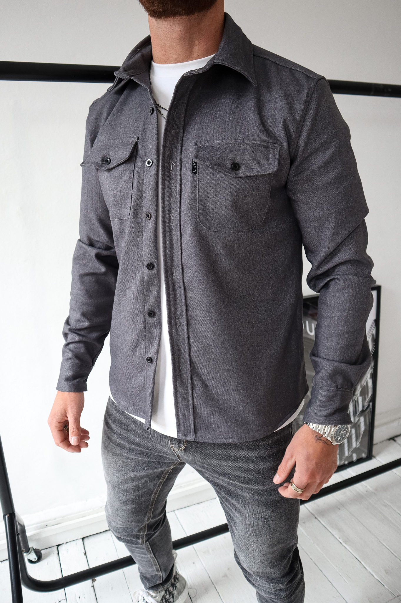 Laurent Garde OVERSHIRT - Grey