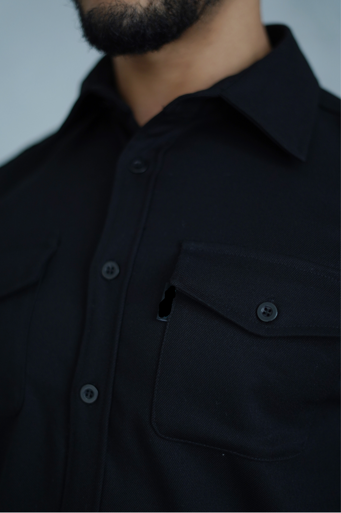 Laurent Garde OVERSHIRT - Black