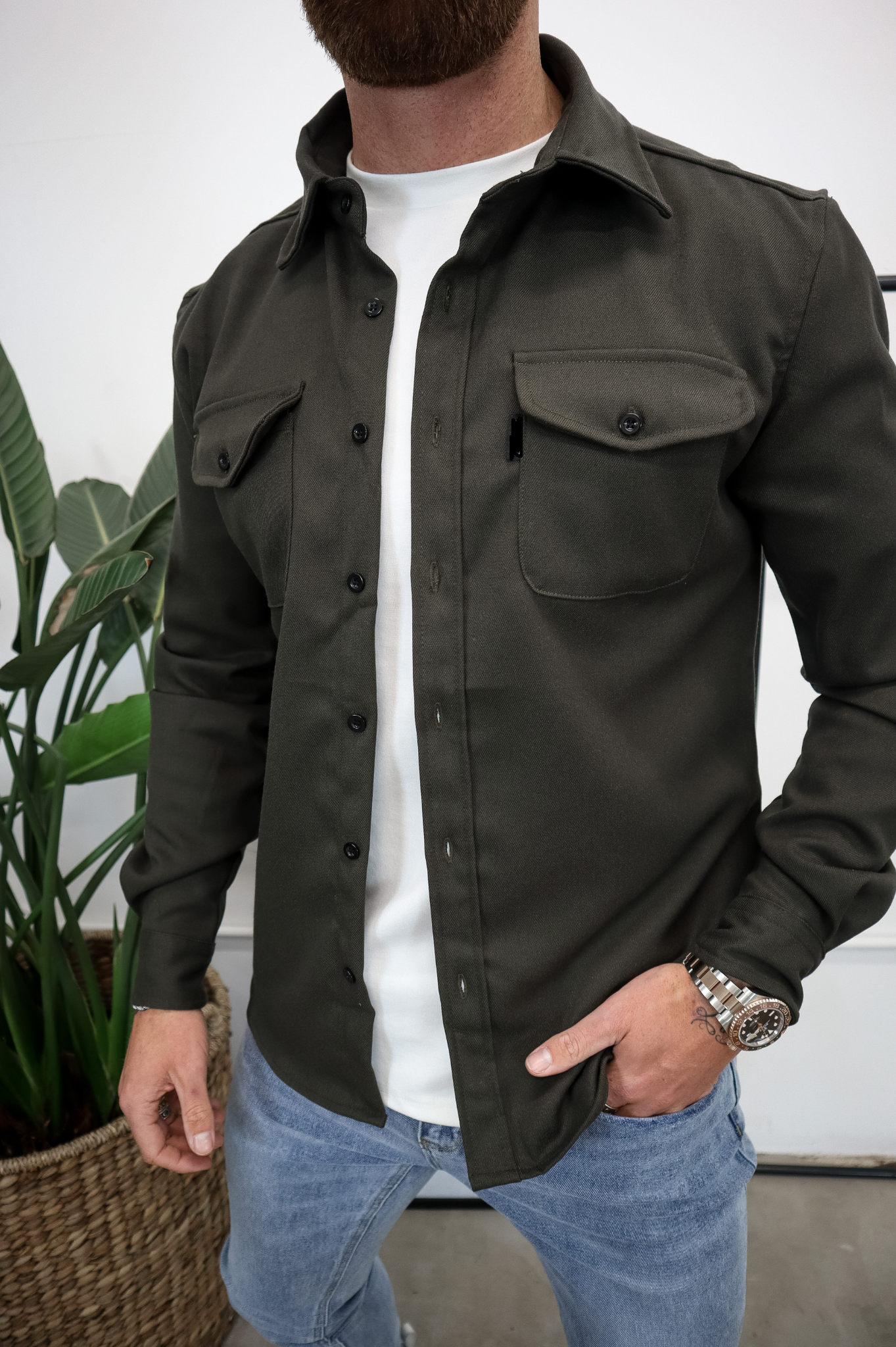 Laurent Garde OVERSHIRT - Khaki