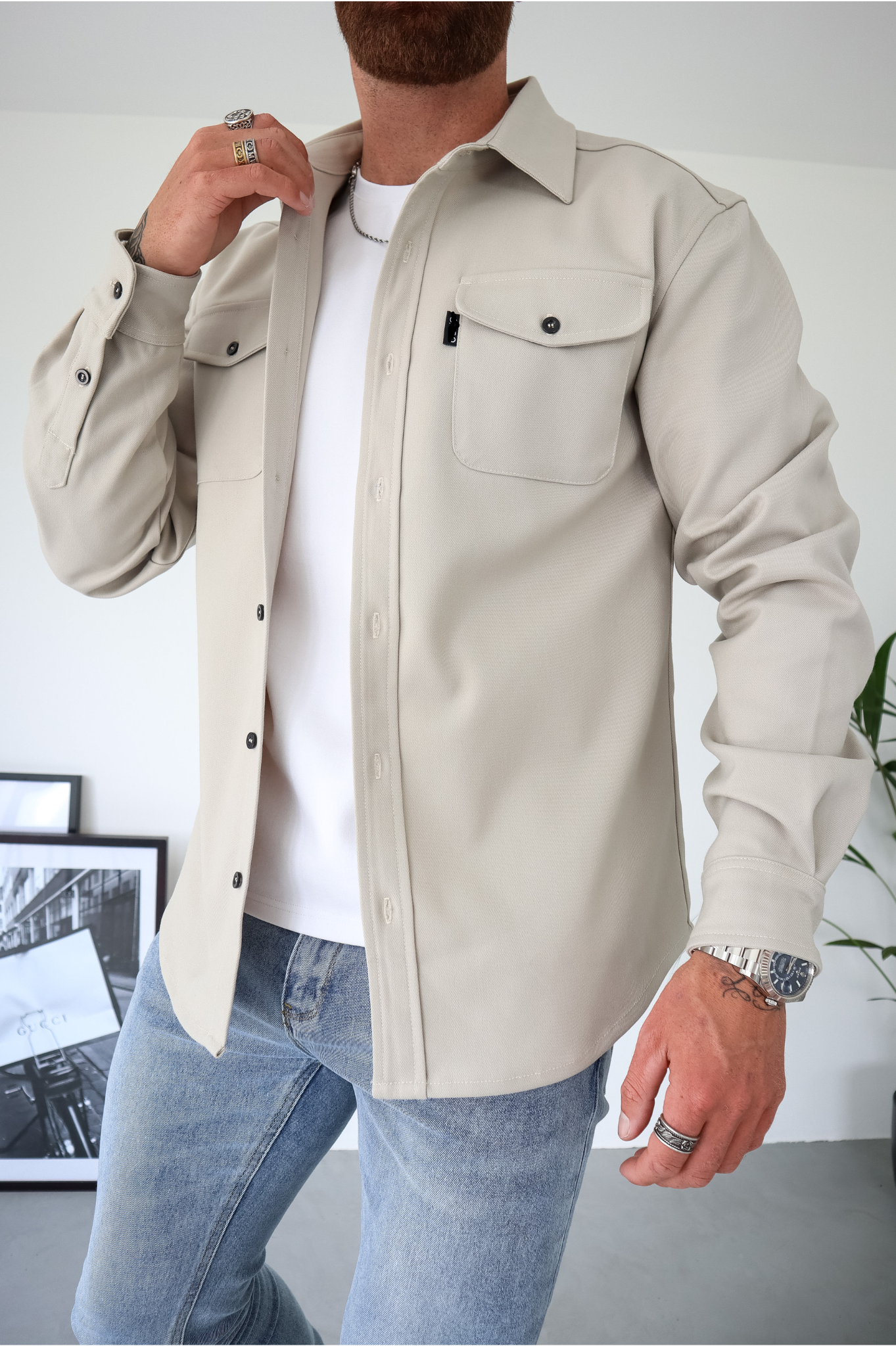 Laurent Garde OVERSHIRT - Beige