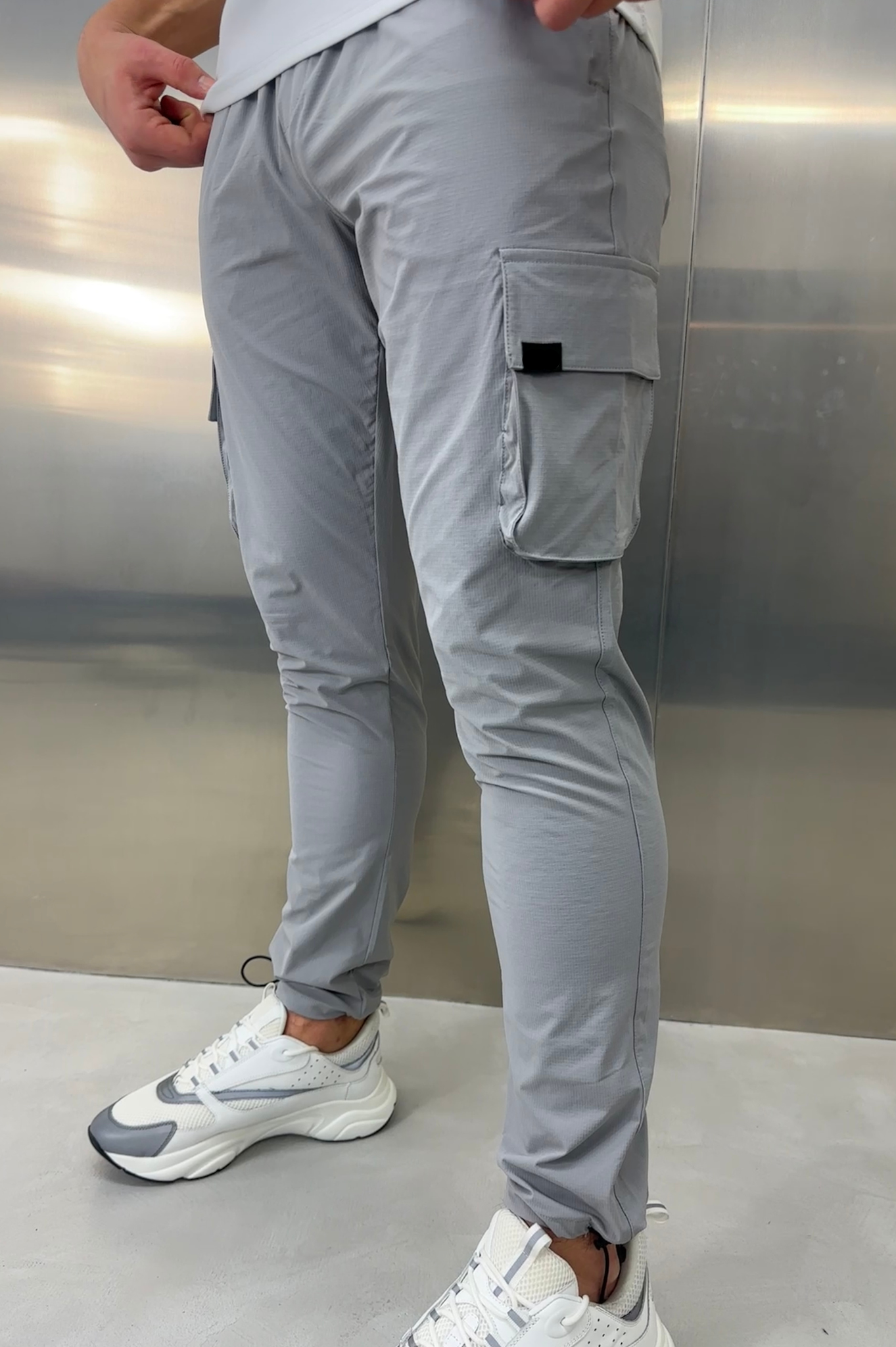 Laurent Garde Cargo LIGHT GREY TROUSERS