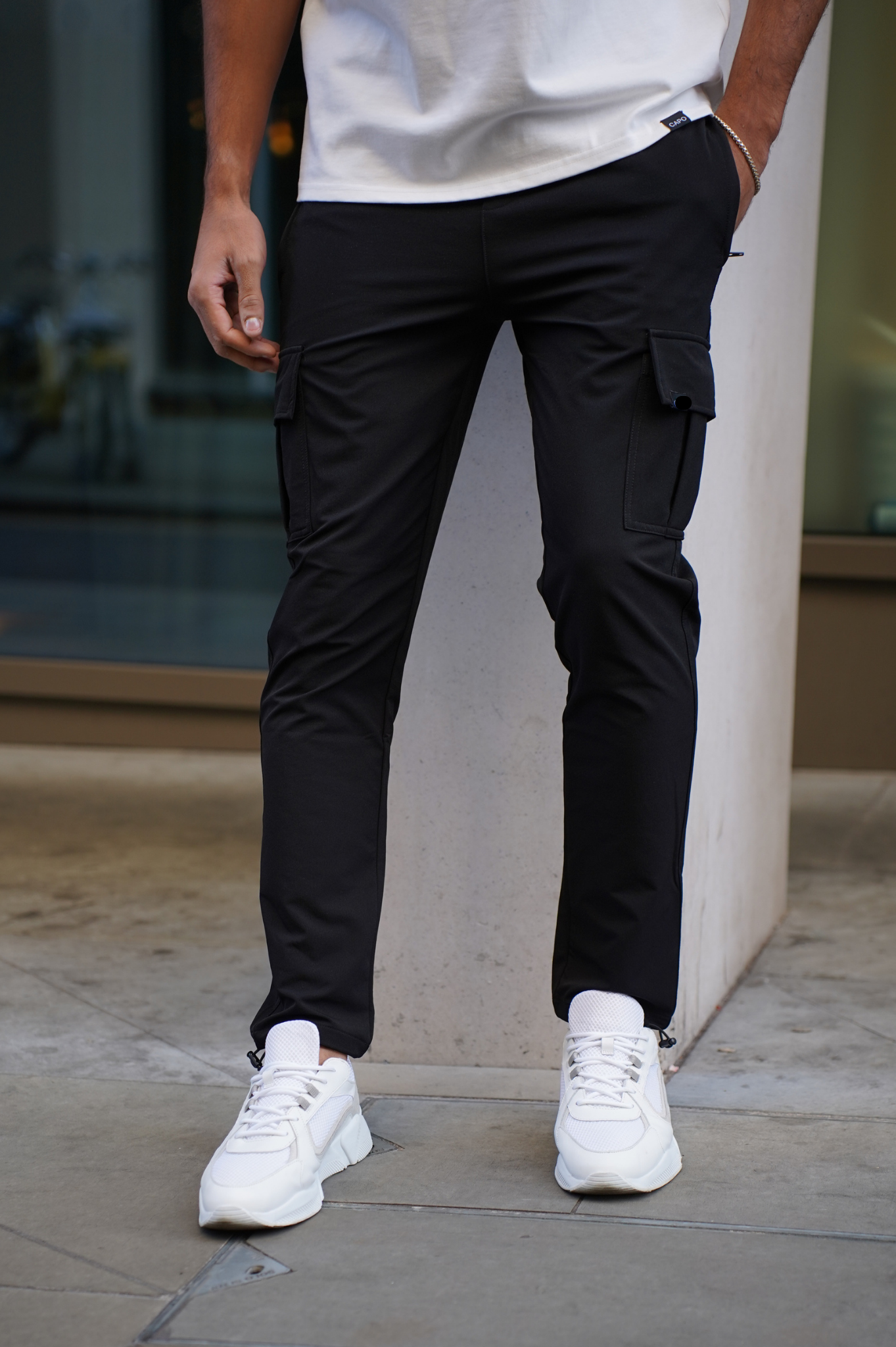 CARGO TROUSERS - Black