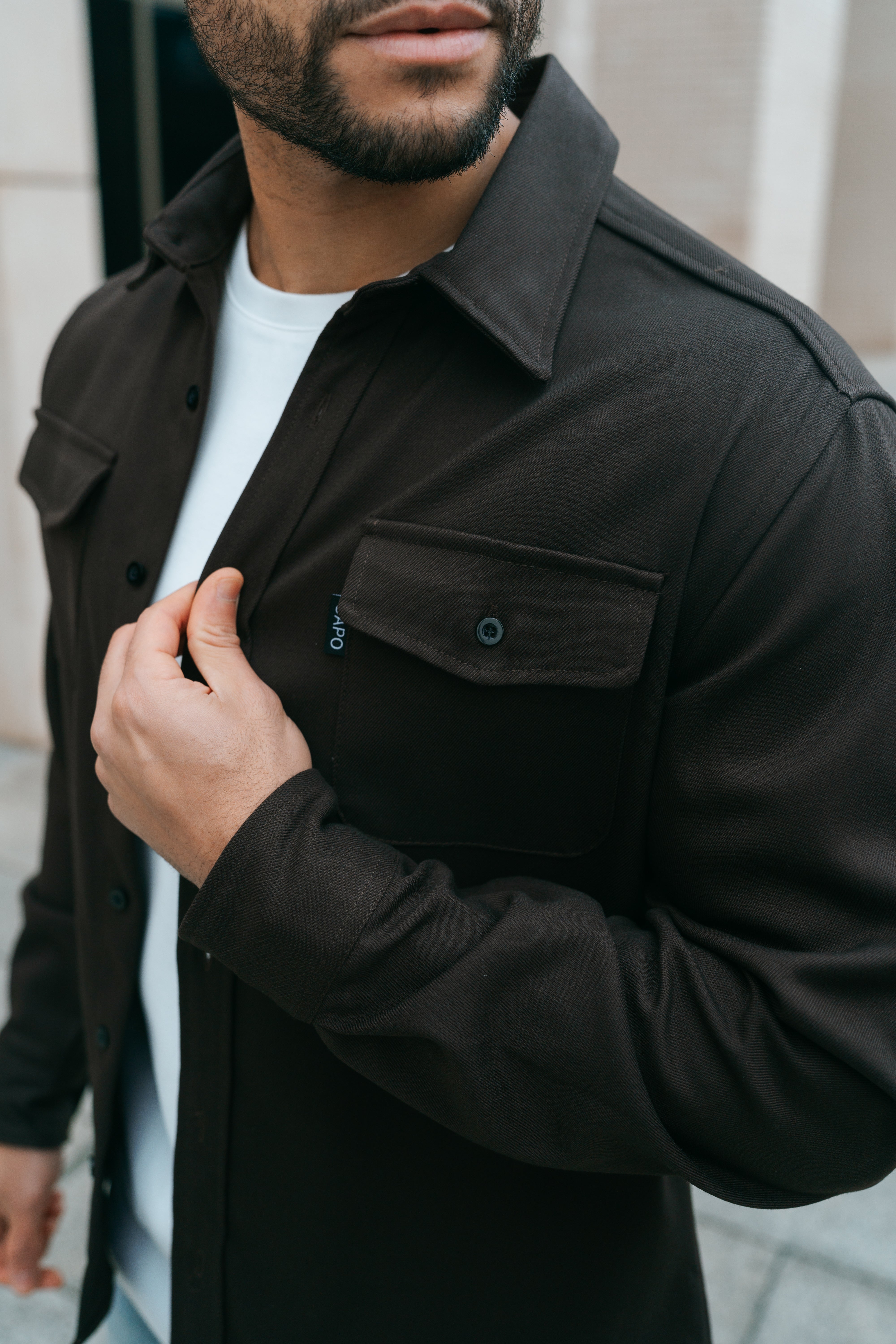 Laurent Garde Overshirt – Brown
