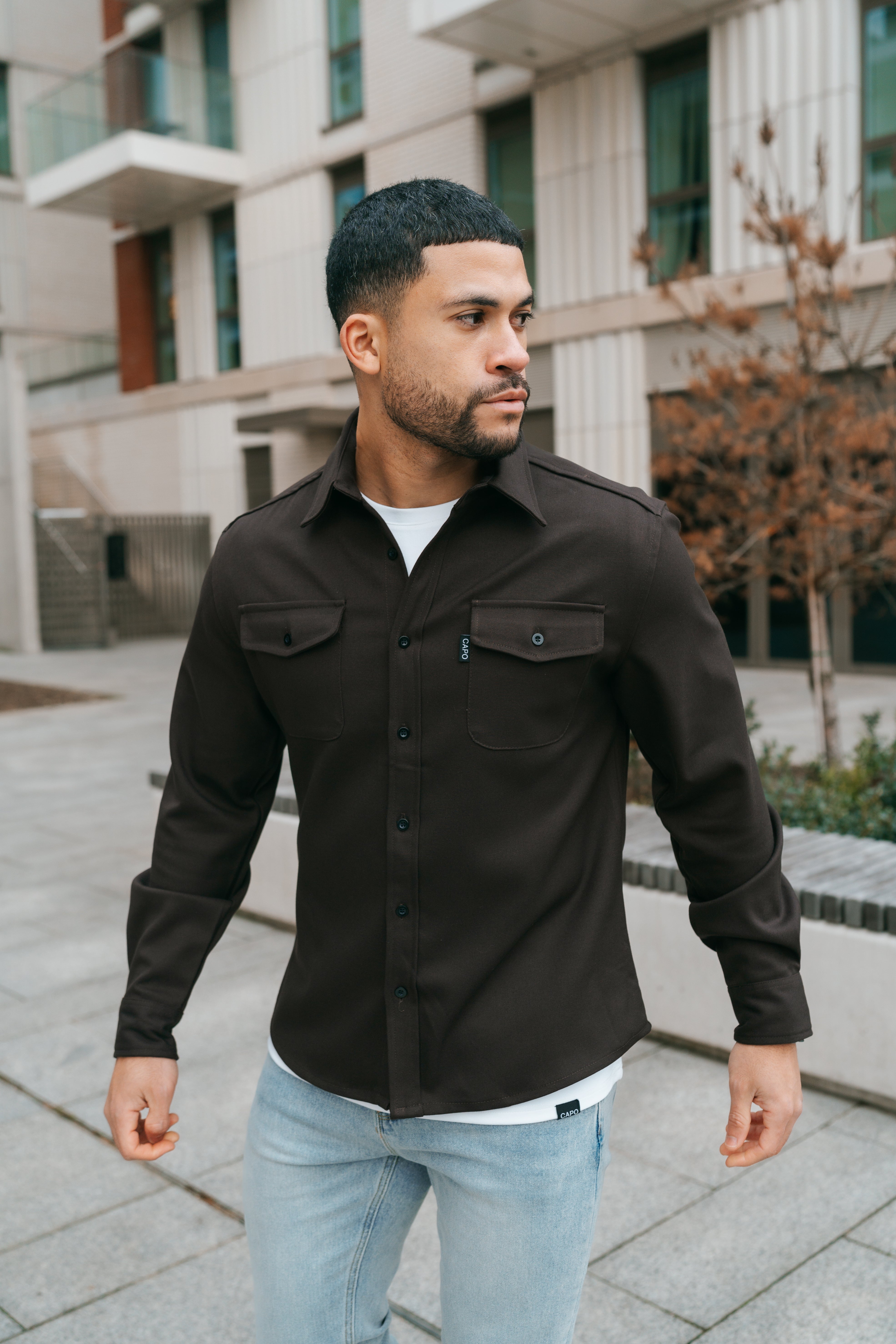 Laurent Garde Overshirt – Brown