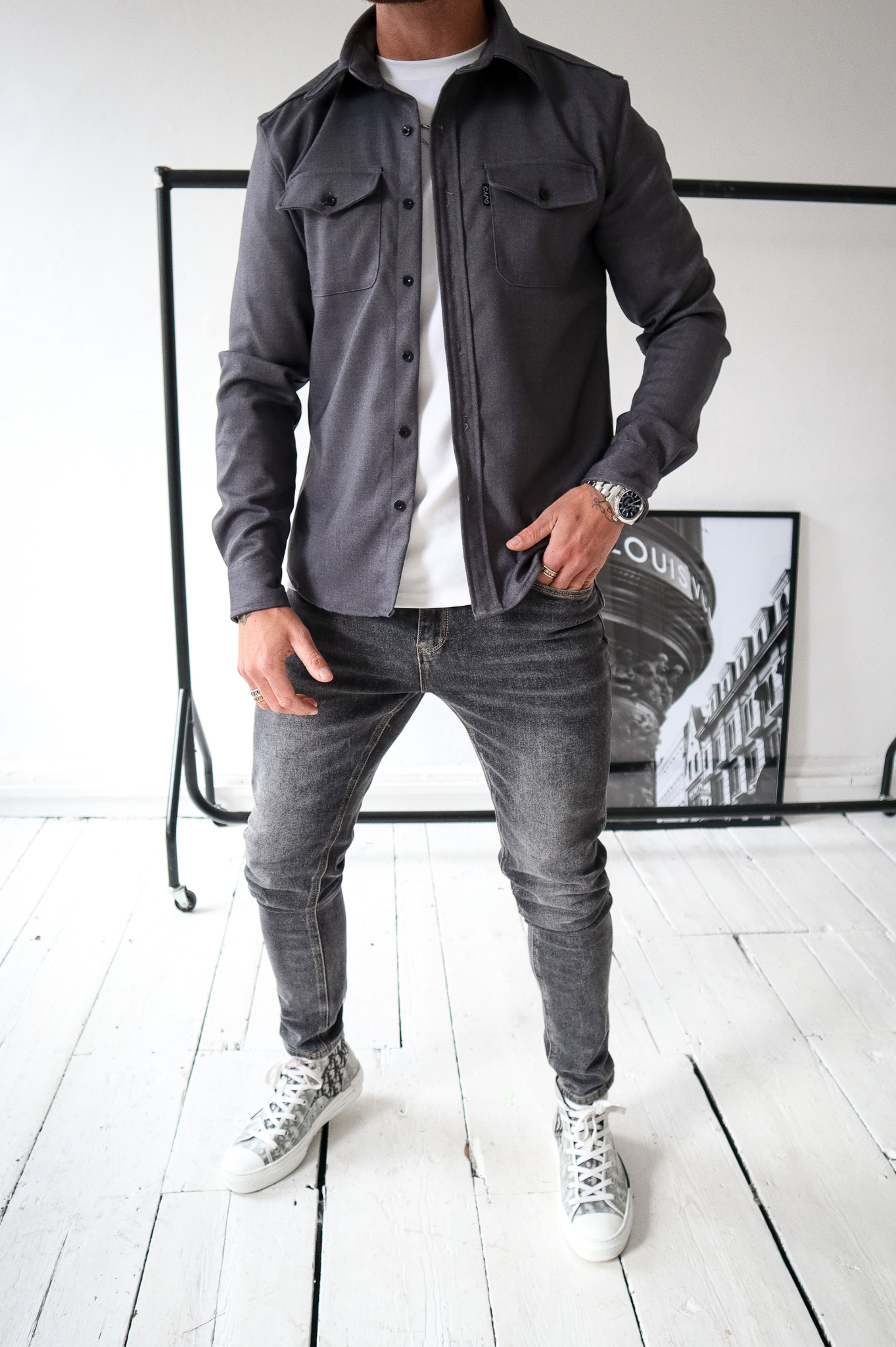 Laurent Garde OVERSHIRT - Grey