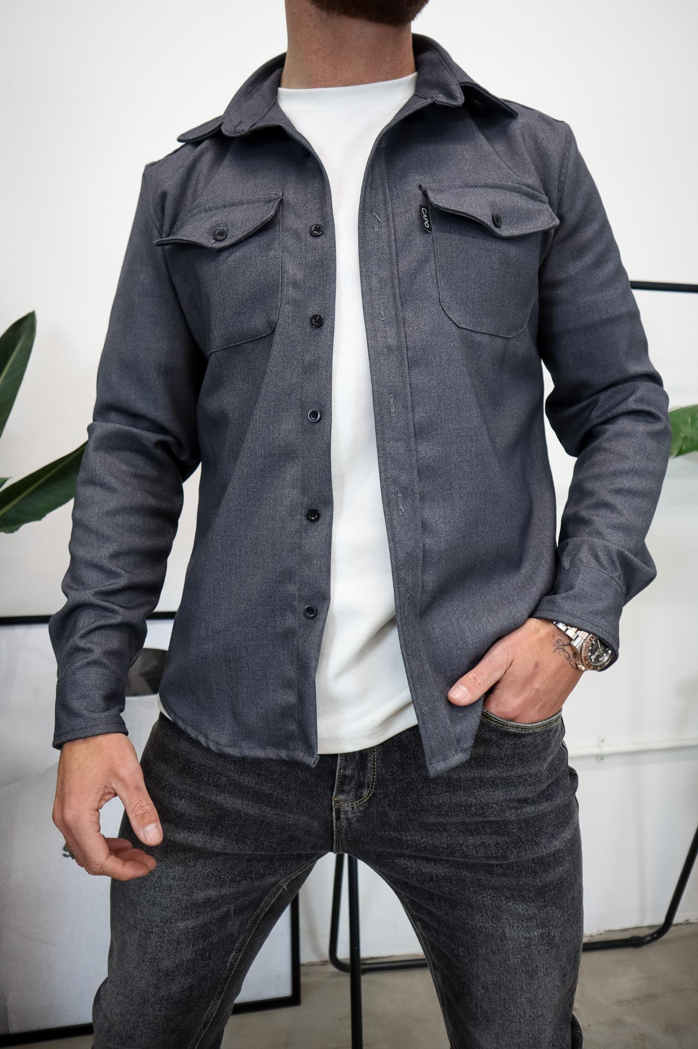 Laurent Garde OVERSHIRT - Grey